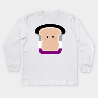 Asexual Pride Toast Kids Long Sleeve T-Shirt